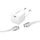 Intenso Power Adapter W30C GaN + C315C USB-C Kabel, Caricabatterie bianco