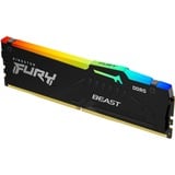 Kingston FURY FURY Beast 32 GB 5200 MT/s DDR5 CL40 DIMM RGB, Memoria Nero, 32 GB, 1 x 32 GB, DDR5, 288-pin DIMM