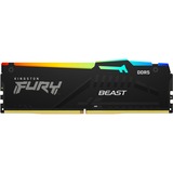 Kingston FURY FURY Beast RGB memoria 32 GB 1 x 32 GB DDR5 5200 MHz Nero, 32 GB, 1 x 32 GB, DDR5, 5200 MHz, 288-pin DIMM