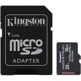 Kingston Scheda microSDHC Industriale 16GB C10 A1 pSLC + Adattatore SD, Scheda di memoria Nero, 16 GB, MicroSDHC, Classe 10, UHS-I, 100 MB/s, 80 MB/s