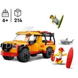 LEGO City Fuoristrada di soccorso del bagnino, Giochi di costruzione Set da costruzione, 6 anno/i, Plastica, 214 pz, 397 g