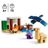 LEGO Minecraft Spedizione di Steve nel deserto, Giochi di costruzione Set da costruzione, 6 anno/i, Plastica, 75 pz, 111 g