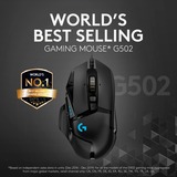 Logitech G502 Hero mouse Mano destra USB tipo A Ottico 25600 DPI Nero, Mano destra, Ottico, USB tipo A, 25600 DPI, 1 ms, Nero