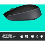Logitech M171 Mouse Wireless, 2.4 GHz con Mini Ricevitore USB, Rilevamento Ottico, Durata ‎Batteria Fino a 12 Mesi, Mouse Ambidestro per PC/Mac/Laptop, Nero Nero/grigio, 2.4 GHz con Mini Ricevitore USB, Rilevamento Ottico, Durata ‎Batteria Fino a 12 Mesi, Mouse Ambidestro per PC/Mac/Laptop, Nero, Ambidestro, Ottico, RF Wireless, 1000 DPI, Nero
