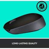Logitech M171 Mouse Wireless, 2.4 GHz con Mini Ricevitore USB, Rilevamento Ottico, Durata ‎Batteria Fino a 12 Mesi, Mouse Ambidestro per PC/Mac/Laptop, Nero Nero/grigio, 2.4 GHz con Mini Ricevitore USB, Rilevamento Ottico, Durata ‎Batteria Fino a 12 Mesi, Mouse Ambidestro per PC/Mac/Laptop, Nero, Ambidestro, Ottico, RF Wireless, 1000 DPI, Nero