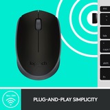 Logitech M171 Mouse Wireless, 2.4 GHz con Mini Ricevitore USB, Rilevamento Ottico, Durata ‎Batteria Fino a 12 Mesi, Mouse Ambidestro per PC/Mac/Laptop, Nero Nero/grigio, 2.4 GHz con Mini Ricevitore USB, Rilevamento Ottico, Durata ‎Batteria Fino a 12 Mesi, Mouse Ambidestro per PC/Mac/Laptop, Nero, Ambidestro, Ottico, RF Wireless, 1000 DPI, Nero