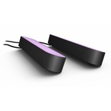 Philips Hue Philips Hue White and Color Ambiance Play Kit Base con alimentatore 2 pezzi Nero Nero, Philips Hue White and Color ambiance Play Kit Base con alimentatore 2 pezzi Nero, Pannello intelligente, Nero, ZigBee, LED integrato, Lampadina/e non sostituibile/i, Bianco freddo, Bianco caldo, Bianco