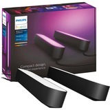 Philips Hue Philips Hue White and Color Ambiance Play Kit Base con alimentatore 2 pezzi Nero Nero, Philips Hue White and Color ambiance Play Kit Base con alimentatore 2 pezzi Nero, Pannello intelligente, Nero, ZigBee, LED integrato, Lampadina/e non sostituibile/i, Bianco freddo, Bianco caldo, Bianco