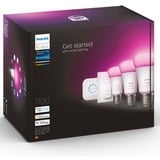 Philips Hue Starter kit: 3 lampadine connesse E27 (1100) + Hue Dimmer switch, Lampada a LED Philips Hue White and Color ambiance Starter kit: 3 lampadine connesse E27 (1100) + Hue Dimmer switch, Kit di illuminazione intelligente, Bluetooth, Bianco, LED integrato, E27, A60