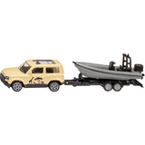 SIKU BLISTER Land Rover Defender "Safari" con barca, Veicolo modello 