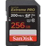 SanDisk Extreme PRO 256 GB SDXC UHS-I Classe 10, Scheda di memoria Nero, 256 GB, SDXC, Classe 10, UHS-I, 200 MB/s, 90 MB/s