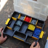 Stanley Borsa porta attrezzi Organizer Sort Master Junior Nero/Giallo, Scatola per minuteria, Nylon, Nero, Trasparente, Giallo, 67 mm, 375 mm, 292 mm