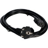 Zebra 112120 Nero 1,8 m Accoppiatore C13 CEE7/4, Cavo Nero, 1,8 m, Accoppiatore C13, CEE7/4