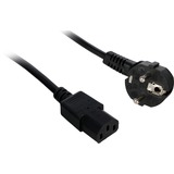 Zebra 112120 Nero 1,8 m Accoppiatore C13 CEE7/4, Cavo Nero, 1,8 m, Accoppiatore C13, CEE7/4
