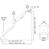 Arozzi Alzare Neo Duo, Base per monitor Nero