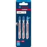 Bosch Expert T118 EHM Lama per seghetto alternativo Carburo 3 pz, Lama per sega Lama per seghetto alternativo, Lama in acciaio inox(sottile), Carburo, Acciaio inox, 1,4 mm, 5 mm