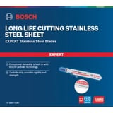 Bosch Expert T118 EHM Lama per seghetto alternativo Carburo 3 pz, Lama per sega Lama per seghetto alternativo, Lama in acciaio inox(sottile), Carburo, Acciaio inox, 1,4 mm, 5 mm