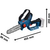 Bosch Sega per potatura a batteria GKE 18V-20 Professional solo, 18 Volt, Sega a catena blu