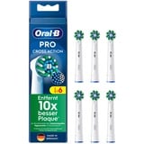 Braun Oral-B Pro Cross Action testine di ricambio confezione da 6, Testina bianco