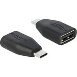 DeLOCK 66528 adattatore per inversione del genere dei cavi USB Type-C USB tipo A Nero Nero, USB Type-C, USB tipo A, Nero