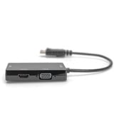 Digitus Adattatore/convertitore 3 in 1 DisplayPort > DisplayPort + HDMI + DVI + VGA Nero