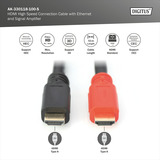 Digitus Cavo di collegamento HDMI ad alta velocità con Ethernet e amplificatore di segnale Nero