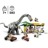 LEGO Jurassic World 76973 Alla Ricerca del Raptor e del Titanosauro, 2 Dinosauri Giocattolo, Fuoristrada, Moto per Bambini 7+, Giochi di costruzione 2 Dinosauri Giocattolo, Fuoristrada, Moto per Bambini 7+, Set da costruzione, 7 anno/i, Plastica, 582 pz, 1,05 kg