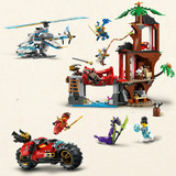 LEGO Ninjago Showdown nella casa sull'albero con la moto ninja, Giochi di costruzione 