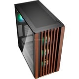 Sharkoon Rebel C70G RGB, Chassis Tower Nero/legno
