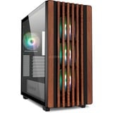 Sharkoon Rebel C70G RGB, Chassis Tower Nero/legno