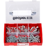 fischer FixTainer - DuoPower 536162, Tassello grigio chiaro/Rosso