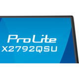 iiyama ProLite X2792QSU-B1 Monitor PC 68,6 cm (27") 2560 x 1440 Pixel Quad HD LED Nero, Monitor LED Nero (opaco), 68,6 cm (27"), 2560 x 1440 Pixel, Quad HD, LED, 3 ms, Nero