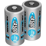 Ansmann 4500mAh maxE C Nichel-Metallo Idruro (NiMH), Batteria argento, C, Nichel-Metallo Idruro (NiMH), 1,2 V, 4500 mAh, 25,8 x 25,8 x 50 mm