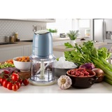 Ariete 438, Tritatutto Vintage, Chopper e Tritaghiaccio, 2 velocità, 4 lame in Acciaio Inox, Tazza graduata 600 ml, 400 W, BeigeTritatutto a 2 velocità , 2 pulsanti e 4 lame in Acciaio Inox. Tritaverdure e Tritaghiaccio. Tazza graduata da 600ml., Trituratore celeste/crema