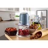 Ariete 438, Tritatutto Vintage, Chopper e Tritaghiaccio, 2 velocità, 4 lame in Acciaio Inox, Tazza graduata 600 ml, 400 W, BeigeTritatutto a 2 velocità , 2 pulsanti e 4 lame in Acciaio Inox. Tritaverdure e Tritaghiaccio. Tazza graduata da 600ml., Trituratore celeste/crema