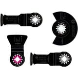 Bosch 2 608 661 696 accessorio per apparato multifunzione Set di lame argento, Set di lame, Legno, Acciaio al carbonio (HCS), 4 pz, Blister