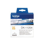 Brother DK-11204 nastro per etichettatrice Nero su bianco, Nastro di scrittura Nero su bianco, 400 pz, DK, Bianco, Termica diretta, Cina