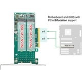 DeLOCK 89045 scheda di interfaccia e adattatore Interno M.2 PCIe, M.2, A basso profilo, PCIe 4.0, 5 - 50 °C, -25 - 70 °C