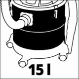 EINHELL 2351700, Vuoto di cenere argento/Rosso
