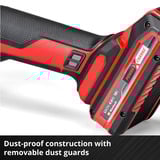 EINHELL Smerigliatrice angolare a batteria professionale AXXIO 18/115, 18Volt rosso/Nero