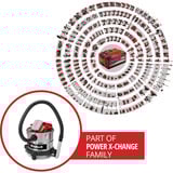 EINHELL TE-AV 18/15 Li C-Solo, Vuoto di cenere argento/Rosso