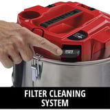 EINHELL TE-AV 18/15 Li C-Solo, Vuoto di cenere argento/Rosso