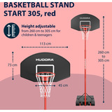 HUDORA Supporto per basket Start 305, Attrezzature per il fitness rosso/Nero