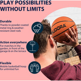 HUDORA Supporto per basket Start 305, Attrezzature per il fitness rosso/Nero