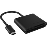 ICY BOX IB-CR301-C3 lettore di schede USB 3.2 Gen 1 (3.1 Gen 1) Type-C Nero Nero, CF, MicroSD (TransFlash), MicroSDHC, MicroSDXC, SD, SDHC, SDXC, Nero, 5000 Mbit/s, Alluminio, USB 3.2 Gen 1 (3.1 Gen 1) Type-C, 43 mm