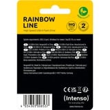 Intenso Rainbow Line unità flash USB 8 GB USB tipo A 2.0 Verde, Chiavetta USB verde, 8 GB, USB tipo A, 2.0, 28 MB/s, Cuffia, Verde