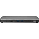 Kensington Docking station SD5760T Thunderbolt 4 doppio 4K con Power Delivery da 96 W argento/Nero, Cablato, Thunderbolt 4, 96 W, 1000,10,100 Mbit/s, Grigio, MicroSD (TransFlash), SD