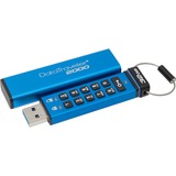 Kingston DataTraveler 2000 32GB unità flash USB USB tipo A 3.2 Gen 1 (3.1 Gen 1) Blu, Chiavetta USB blu, 32 GB, USB tipo A, 3.2 Gen 1 (3.1 Gen 1), Sleeve, Protezione della password, Blu