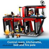 LEGO City 60414 Caserma dei Pompieri e Autopompa con Camion Giocattolo, 6 Minifigure, Cane e Accessori, Gioco per Bambini 6+, Giochi di costruzione 6 Minifigure, Cane e Accessori, Gioco per Bambini 6+, Set da costruzione, 6 anno/i, Plastica, 843 pz, 1,78 kg