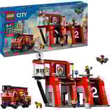 LEGO City Caserma dei pompieri e autopompa, Giochi di costruzione Set da costruzione, 6 anno/i, Plastica, 843 pz, 1,78 kg
